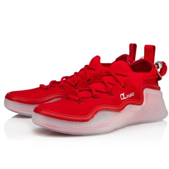 CHRISTIAN LOUBOUTIN Men's Arpoador Low-top Sneakers Red 42.5 - Picture 2 of 12